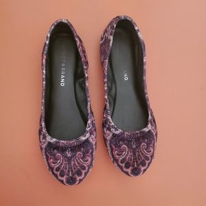 Lucky Brand Emmie Velour Printed Ballet Flat